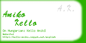 aniko kello business card