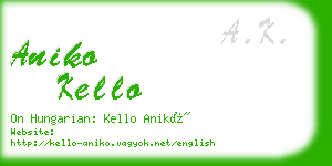 aniko kello business card